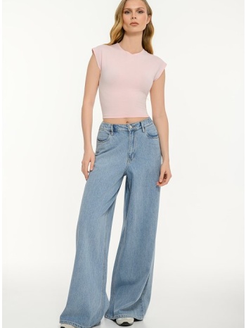 αμάνικο κροπ τοπ (pink)