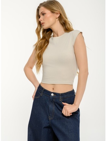 αμάνικο κροπ τοπ (stone)