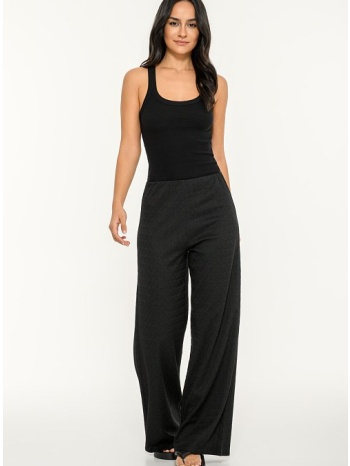 wide leg παντελόνα με λάστιχο (black)