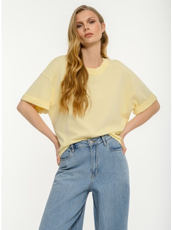 basic κοντομάνικο t-shirt (l.yellow)