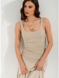 midi λύκρα φόρεμα σε α ...