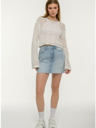 πλεκτό κροσέ τοπ με μακριά μανίκια (sugar)