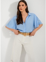 πουκάμισο με κοντά μανίκια (ciel)