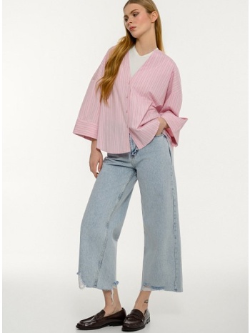 ριγέ ροζ πουκάμισο ποπλίνα (l.pink.pnk)