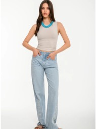 αμάνικο basic κροπ τοπ (stone)