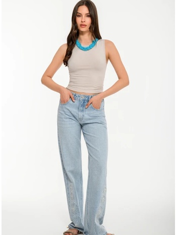 αμάνικο basic κροπ τοπ (stone)