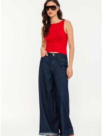 αμάνικο basic κροπ τοπ (red)