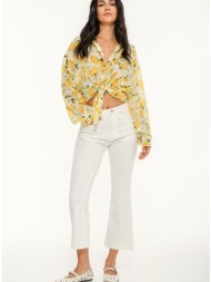 κροπ flared ντένιμ (white)