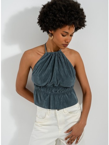 πλισέ halter τοπ (d.mint)