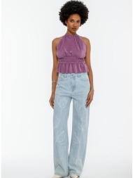 πλισέ halter τοπ (d.lilac)