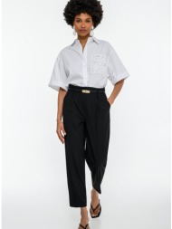 barrel παντελόνι με πιέτες (black)