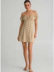 μίνι φλοράλ φόρεμα off shoulder (multi)
