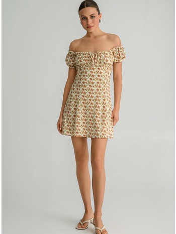 μίνι φλοράλ φόρεμα off shoulder (multi)