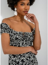 μίνι φλοράλ φόρεμα off shoulder (multi)