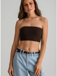 strapless ριπ μπούστο (brown)