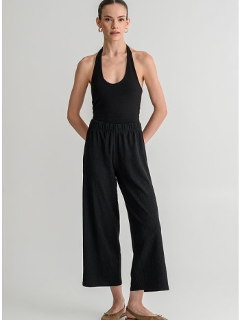 γκοφρέ παντελόνα κιλότ (black)