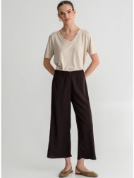 γκοφρέ παντελόνα κιλότ (brown)