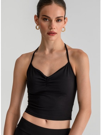 αθλητικό τοπ με λεπτές τιράντες (black)