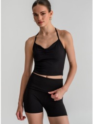 αθλητικό σορτς με γυριστή μέση (black)