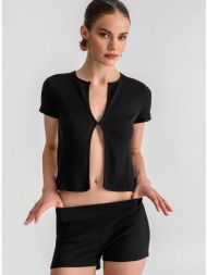μίνι σορτς με λάστιχο (black)