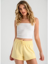 κοντό φούτερ σορτς με λάστιχο (yellow)