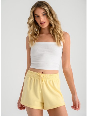 κοντό φούτερ σορτς με λάστιχο (yellow)