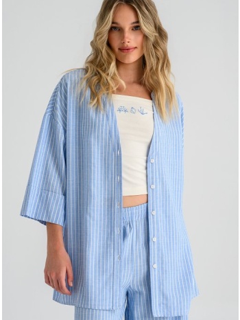oversized ριχτό πουκάμισο με ρίγες (ciel.offwht)