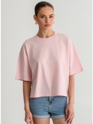 basic κοντομάνικο t-shirt (pink)
