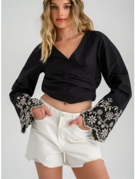 ντένιμ σορτς με ξέφτια (white)