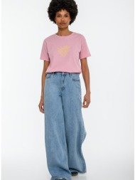 t-shirt με τύπωμα (d.pink)