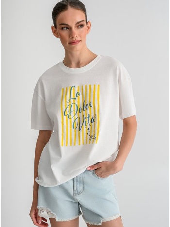 t-shirt με τύπωμα (white)