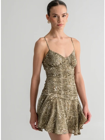μίνι φόρεμα με snake print και χιαστί πλάτη (multi) σε προσφορά