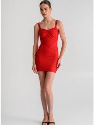 μίνι εφαρμοστό φόρεμα bandage (red)