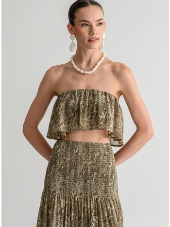 strapless κροπ τοπ με snake print (multi) σε προσφορά