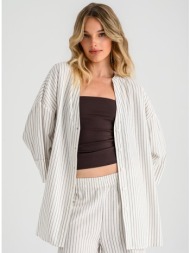 oversized ριχτό πουκάμισο με ρίγες (offwht.earth)