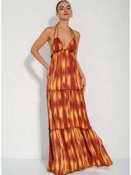 maxi φόρεμα με tie dye ...