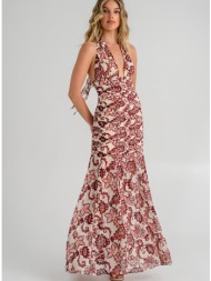 maxi φλοράλ halter φόρεμα σε α γραμμή (multi)