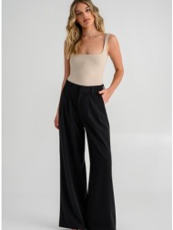 wide leg παντελόνι με πιέτες (black)