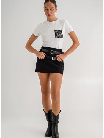 t-shirt με λεπτομέρεια τσέπης (white)