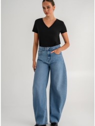 basic t-shirt με v ...