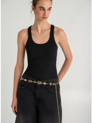 basic αμάνικο ριπ τοπ (black)