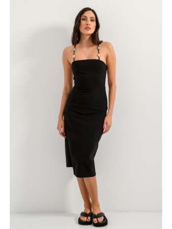 midi φόρεμα με ανοιχτή πλάτη (black) σε προσφορά