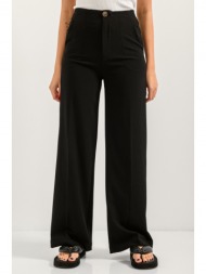 wide leg παντελόνα με πιέτες (black)