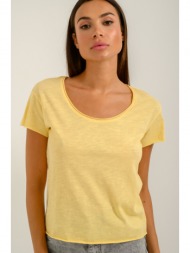 t-shirt με στρογγυλή λαιμόκοψη (l.yellow)