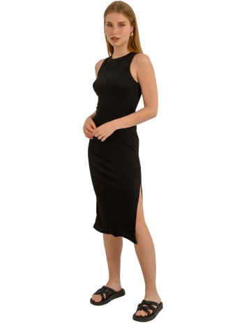 midi halter φόρεμα με άνοιγμα (black) σε προσφορά
