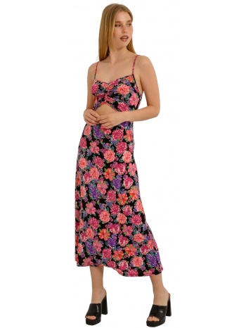 maxi φλοράλ φόρεμα με cut out λεπτομέρεια (multi) σε προσφορά