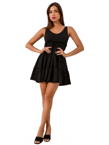 μίνι φόρεμα με βολάν (black) σε προσφορά