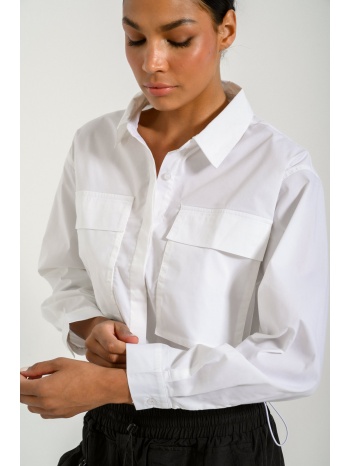 cargo κροπ πουκάμισο (white)
