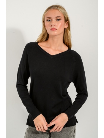 basic πλεκτό με v ντεκολτέ (black) σε προσφορά