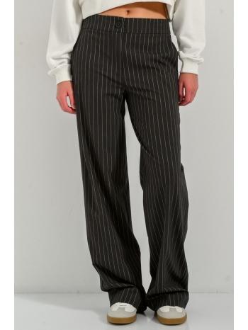 wide leg παντελόνα με ρίγες (gray.wht) σε προσφορά